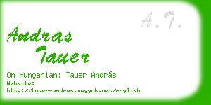 andras tauer business card
